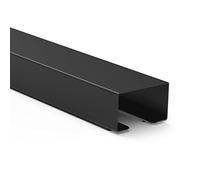 Hama Cable Duct Desk, Magnetic Strip for Easy Installation (Cable Cover for 8 Cables, Cable Strip for Tidy Cable Management, Cable Guide and Hide Cable in One, Metal, 55 cm) Black