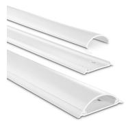 Hama Cable Duct, Self-adhesive, Semicircular, 100 x 7 x 2.1 cm, PVC, white