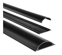 Hama Cable Grommet, Self-Adhesive, Semi-Circular 100 X 7 X 2 cm, PVC, Black