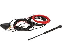 Hama Car Antenna for DAB/DAB+, AM/FM Flexible Car Roof Antenna for Digital Radio Reception, Band III, L-Band, SMB (F)-Connector, electronically amplified, Active, 12V Car Antenna - Black