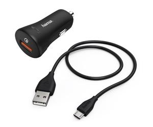 Hama Car Charger Set Micro USB 3A Charger QC3.0