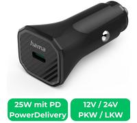 Hama Car Charger USB-C 25W PD 12V for Samsung Galaxy S26 S25 S24