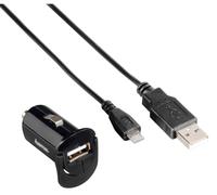Hama Car Loader USB Charger Micro Cable 12V Adapter for Satnav MP4 MP3 Player