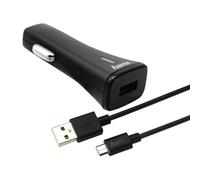 Hama Car Charging Set Cigarette Lighter Socket Adapter Charging Cable Micro-USB