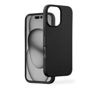 Hama Case for iPhone 16 Plus (Mobile Phone Case, Shockproof, Scratch-Resistant, Elegant Protective Case for Back, Soft, Slim, Soft Surface, Wireless Charging Compatible) Black