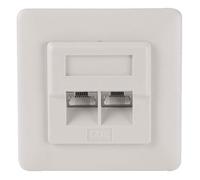 Hama Cat 5e Connection Box Flush Pure White Socket Network Socket Wall Socket