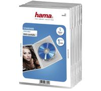 Hama CD/DVD Cases | 5 Pieces Per Pack | Booklet Holder Inside | Clear