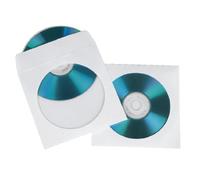 Hama CD/DVD Pack of 50 Paper Protective Storage Sleeves | White