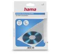 Hama CD/DVD Protective Sleeves, 100 Pack, Transparent | Space-saving and ideal for protecting CD's & DVD's