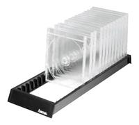 Hama CD Flipper Storage Unit for 22 CDs, Black | With rubber feet, easily flick through the CD's to find the one you need