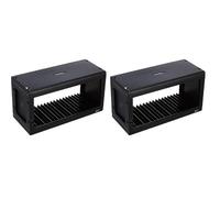 Hama CD Rack for 20 CDs (Space-saving storage, hanging or standing, for office or any room), Black (Pack of 2)