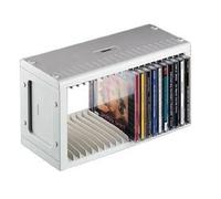 Hama CD Rack for 20 CDs | CD Storage for Hanging or Standing, Space-Saving, Small CD Stand, for the Office or Any Room | Grey