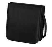 Hama CD Wallet for 20 Discs | CD/DVD/Blu-Ray | Folder for Storage, Space-Saving for the Office, Car and at Home | Black