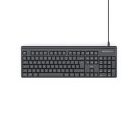 Hama Wired USB Multimedia Keyboard CK-100 - AI Assistant, Quiet Keys - UK Black