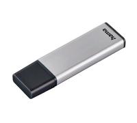 Hama Classic 32Gb Usb 3.0 Memory Pen Aluminium Cap Keyring 70Mb/S Black/Silver