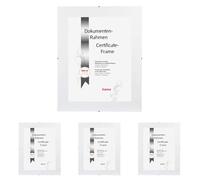 Hama "Clip-Fix Frameless Picture Holder, anti-reflect. glass, 21x29.7 cm, DINA4 (Pack of 4)