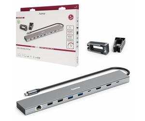 Hama Connect2Office Basic USB-C Acc. Stat. Supp. amov., 9 Ports