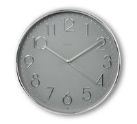 Hama Corsican Wall Clock, Ø 30 cm, silent, silver/Grey