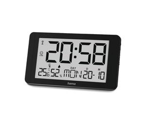 Hama "Cuba Digital Wall Clock, Radio-Controlled Clock with Thermometer/Hygromet