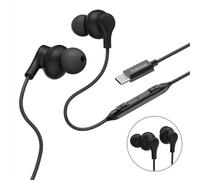 Hama, Curly Headphones, In-Ear, Microphone, Cable Kink Protection, USB-C, black