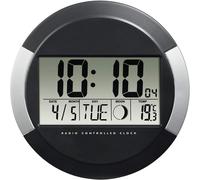 Hama DCF PP-245 Wireless Wall Clock, Black/White, One Size