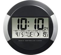Hama DCF PP-245 Wireless Wall Clock, Black/White, One Size