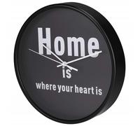 Hama Design Wall Clock HG-260 Silent With Saying Modern Wall Clock Black 26Cm