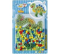 Hama Dinosaur Maxi Beads Kit 250 Beads 1 Dinosaur Pegboard - Multicolour