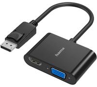 Hama DisplayPort to VGA and HDMI Adapter, 4K Ultra HD, Full HD (2-in-1 Adapter