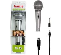Hama DM-40 Dynamic Wired Microphone 3m XLR 3.5mm 6.35mm For Karaoke DJ Party