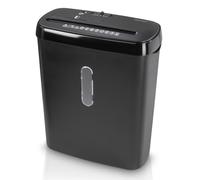Hama Document Shredder Retractable Paper Shredder Professional Home Office (Strip Cut, Shredder, Electric, 8 Sheets Paper, CDs, Plastic Shredder, 11 Litre Waste Paper Bin, Security Level 2 DSGVO)