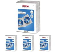 Hama Double DVD Jewel Cases - Transparent (Pack of 4)