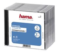 Hama, Dual CD/DVD Jewel Double Case, 10 Pack, Black