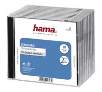 Hama | Dual CD/DVD Jewel Double Case | 10 Pack | Black