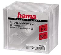 Dual CD/DVD Jewel Double Case | 10 Pieces Per Pack | 2 Discs Capacity Per Case | Clear
