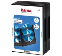 Hama DVD Quad Box Black Package of 5 pieces 4 discs