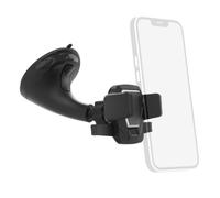 Hama Easy Snap Car Phone Holder for Smartphones with a width of 5.5 to 8.5 cm, Suction Cup Mount 360 Degree Swivelling Black