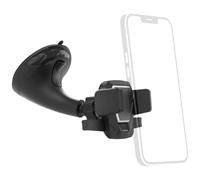Hama Easy Snap Car Phone Holder for Smartphones with a width of 5.5 to 8.5 cm, Suction Cup Mount 360 Degree Swivelling Black