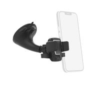 Hama Easy Snap Car Phone Holder for Smartphones with a width of 5.5 to 8.5 cm, Suction Cup Mount 360 Degree Swivelling Black