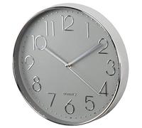 Hama "Elegance Quartz Wall Clock | Diameter 30 cm | Quiet | Silver/Grey