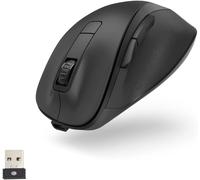 Hama Ergonomic Mouse (Wireless Mouse, 6 Buttons, 2.4 GHz, BlueWave, 800/1200/16