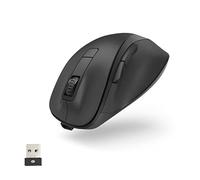 Hama Ergonomic Mouse (Wireless Mouse, 6 Buttons, 2.4 GHz, BlueWave, 800/1200/1600 dpi, Optical Mouse, Wireless, Ergonomic Mouse, Computer Mouse, for Laptop/PC, Battery, Right-Handed User) Black
