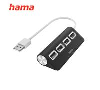 Hama External 4-Port USB Hub, USB Powered, Black