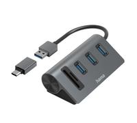 Hama External Usb 3.2 Gen1 Hub/Card Reader 3X Usb-A Sd Microsd Usb Powered Usb-C