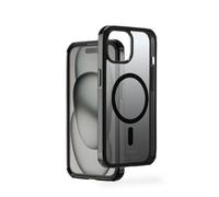 Hama Extreme Protect Mobile Phone Case for iPhone 15 and MagSafe (D3O Bumper, Shockproof, Drop-Proof, Shatterproof, Magnetic Case for Inductive Charging, Gradient) Black