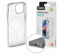 Hama Extreme Protect Phone Case for iPhone 15 Plus and MagSafe (D3O Bumper, Shockproof, Drop-Proof, Shatterproof, Clear iPhone Case No Yellowing, Magnetic Case for Inductive Charging)