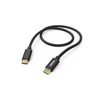 Hama Fabric Charging Cable, USB C to USB C, Nylon, 1.5 m (Quick Charge, Mobile Phone Charging Cable, Data Cable, USB Cable, Mobile Phone Cable, USB Type C, Kink Protection, Flexible, Gold-Plated,