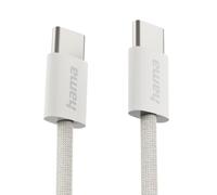Hama Fabric USB-C - USB-C Charging Cable, 1 m, Nylon, Beige