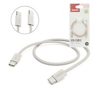 Hama Fabric USB-C - USB-C Charging Cable, 1 m, Nylon, Beige