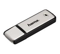 Hama Fancy 128GB USB 2.0 Flash Drive, Black/Silver, Aluminium